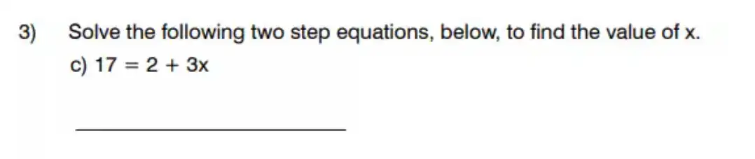 Question 3(c) - King’s College School - 11 Plus Maths Sample Paper – 2026