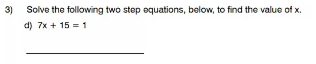 Question 3(d) - King’s College School - 11 Plus Maths Sample Paper – 2026