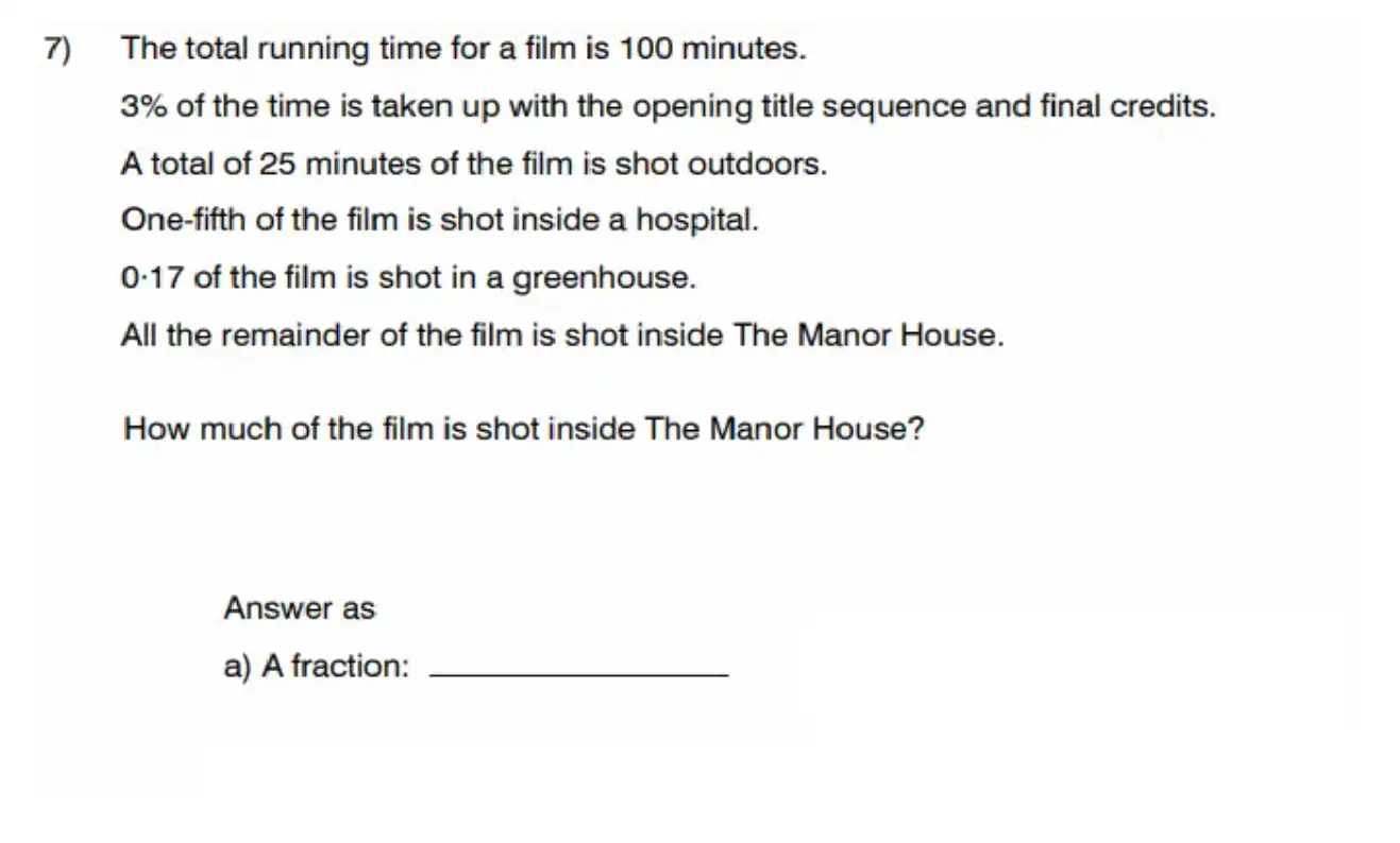 Question 7(a) - King’s College School - 11 Plus Maths Sample Paper – 2026