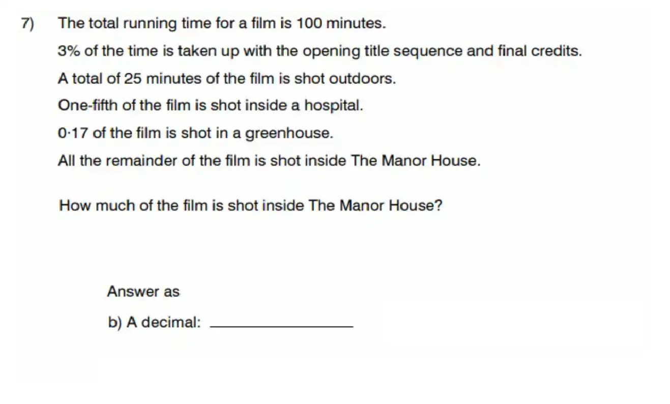 Question 7(b) - King’s College School - 11 Plus Maths Sample Paper – 2026