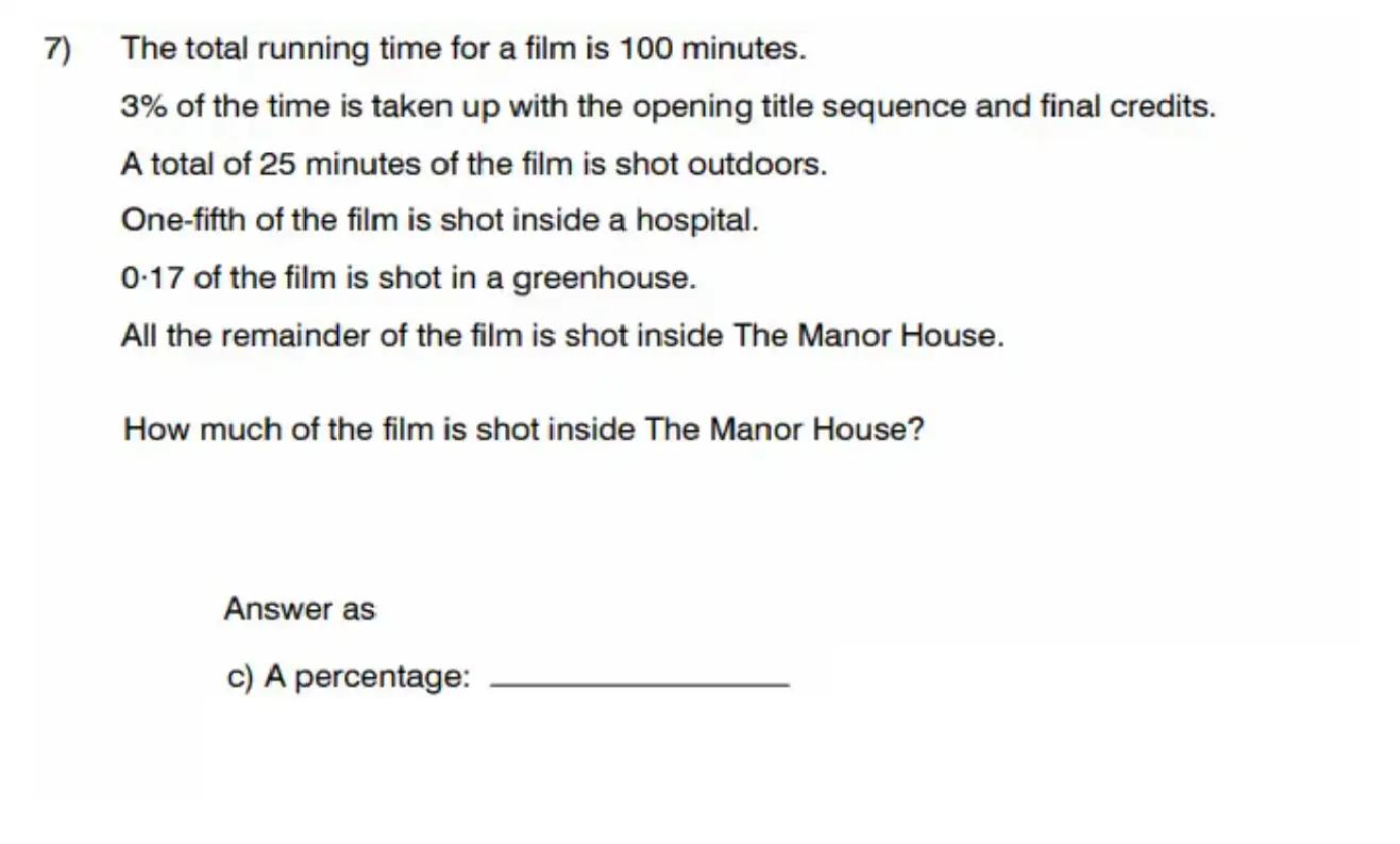 Question 7(c) - King’s College School - 11 Plus Maths Sample Paper – 2026