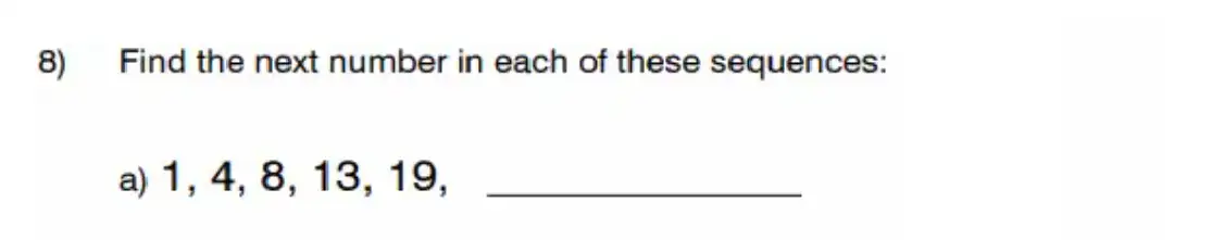 Question 8(a) - King’s College School - 11 Plus Maths Sample Paper – 2026