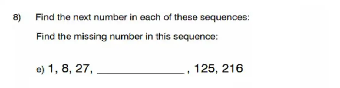 Question 8(e) - King’s College School - 11 Plus Maths Sample Paper – 2026