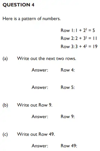 Question 4(a, b, c) - King’s College School 11 Plus Maths section-b and Pre Test-2019 Sample Paper