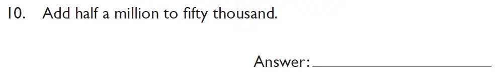 Question 10 - Kings College School Section A 11 Plus for 2023 entry Pretest for 2025 Entry