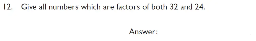 Question 12 - Kings College School Section A 11 Plus for 2023 entry Pretest for 2025 Entry