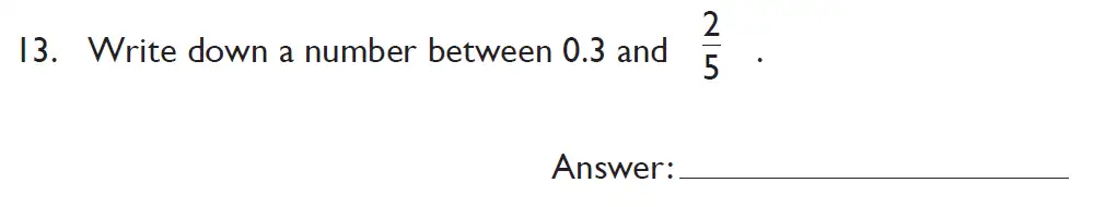 Question 13 - Kings College School Section A 11 Plus for 2023 entry Pretest for 2025 Entry