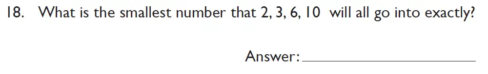 Question 18 - Kings College School - Section A 11 Plus Maths for 2023 entry Pretest for - 2025 Entry
