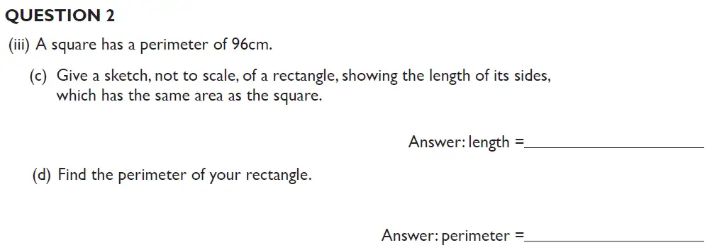 Question 2(iii)(c,d) - Kings College School Section B 11 Plus for 2023 entry Pretest for 2025 Entry
