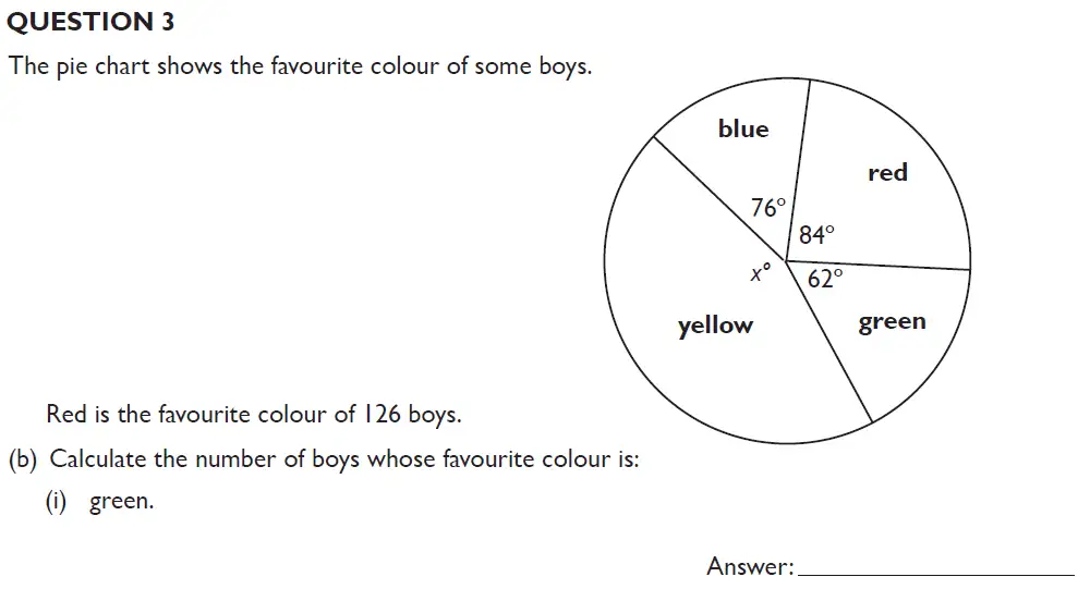 Question 3(b)(i) - Kings College School Section B 11 Plus for 2023 entry Pretest for 2025 Entry