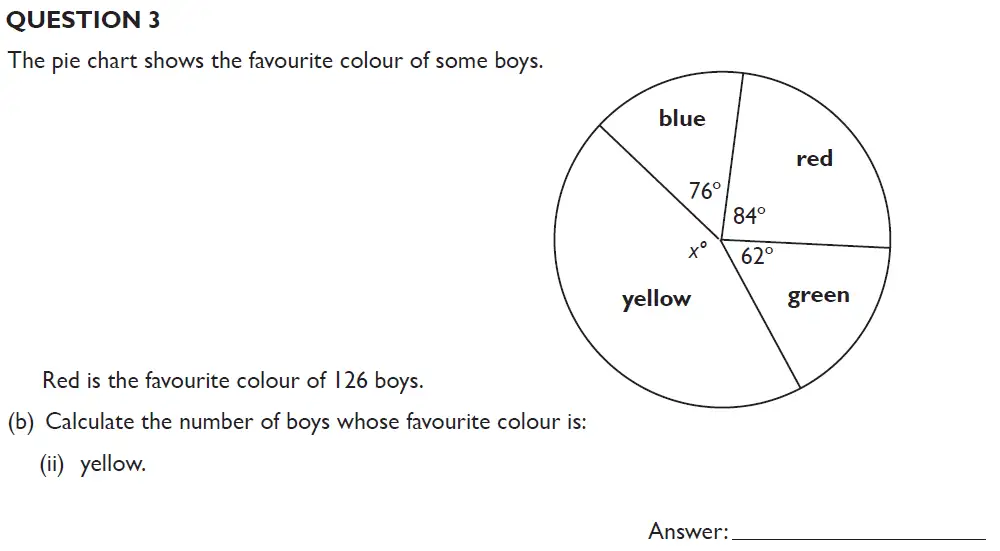Question 3(b)(ii) - Kings College School Section B 11 Plus for 2023 entry Pretest for 2025 Entry