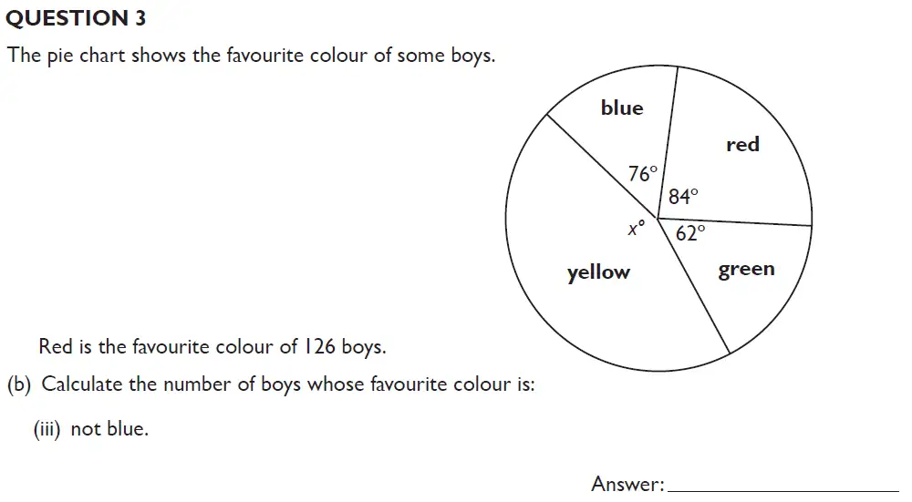 Question 3(b)(iii) - Kings College School Section B 11 Plus for 2023 entry Pretest for 2025 Entry