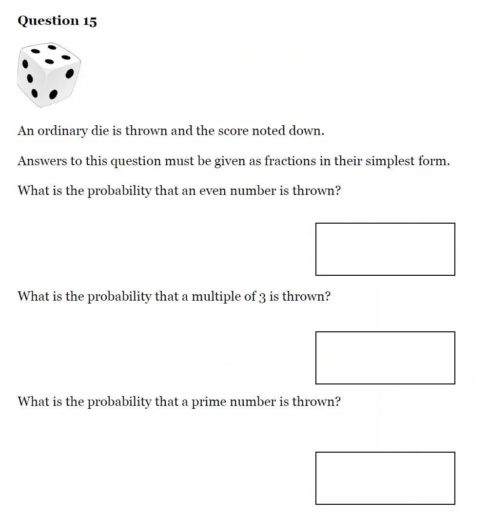 Question 15 - King's High School - 11 Plus Maths Entrance Exam Sample Paper - 2025