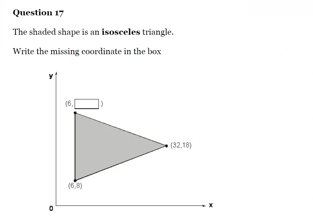 Question 17(a) - King's High School - 11 Plus Maths Entrance Exam Sample Paper - 2025