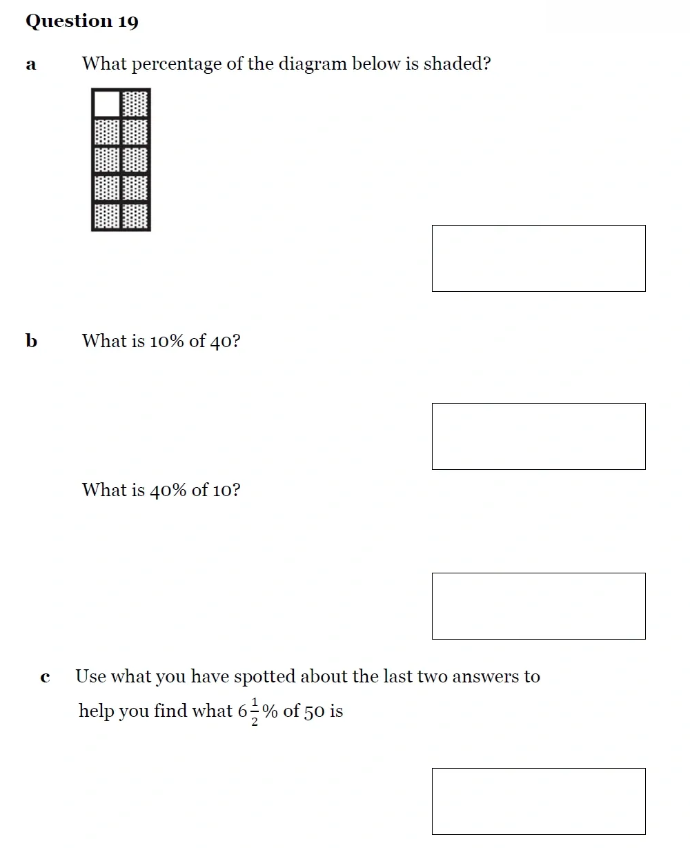 Question 19 - King's High School - 11 Plus Maths Entrance Exam Sample Paper - 2025