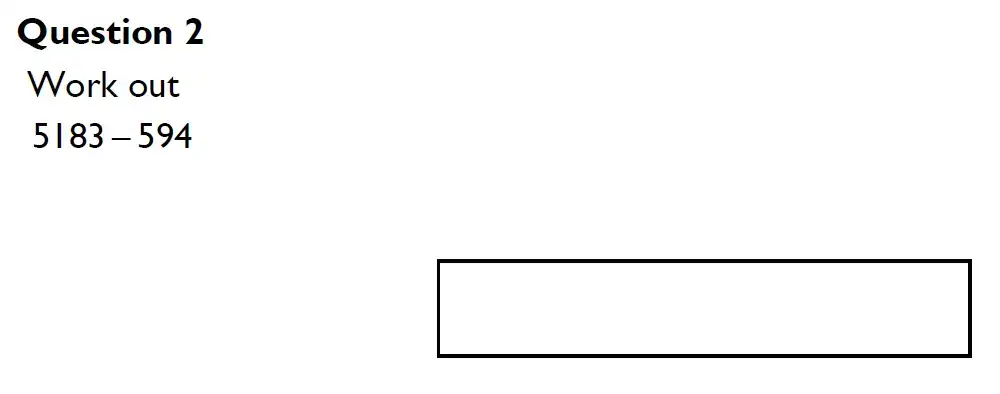 Question 2 - King's High Warwick 11 Plus Maths Entrance Exam Paper 2024