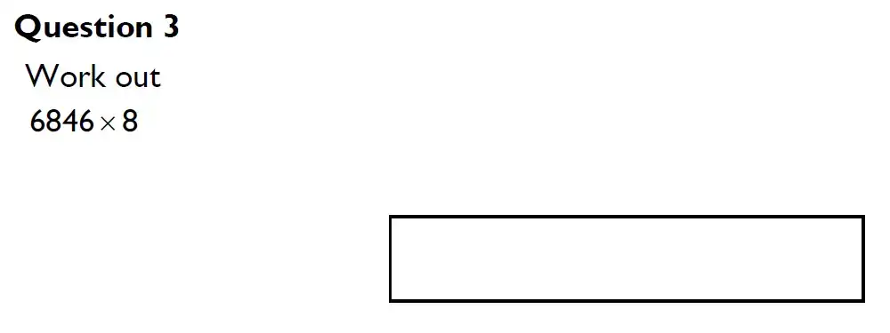 Question 3 - King's High Warwick 11 Plus Maths Entrance Exam Paper 2024