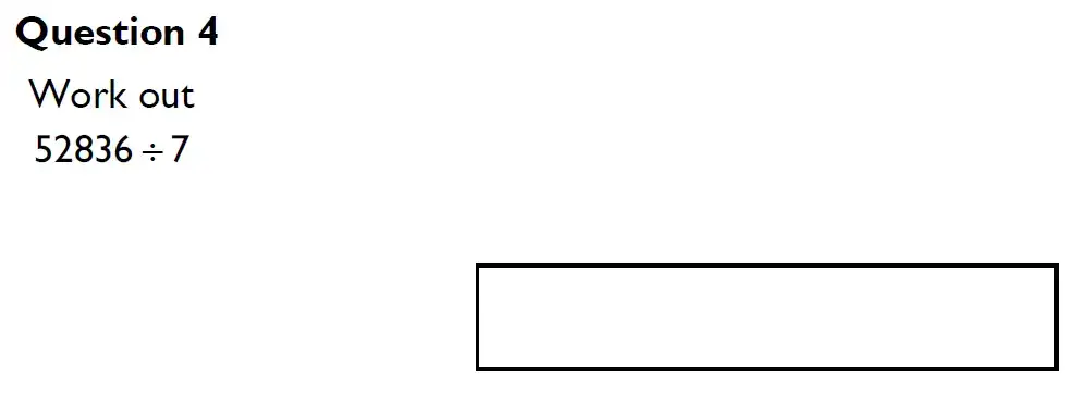 Question 4 - King's High Warwick 11 Plus Maths Entrance Exam Paper 2024