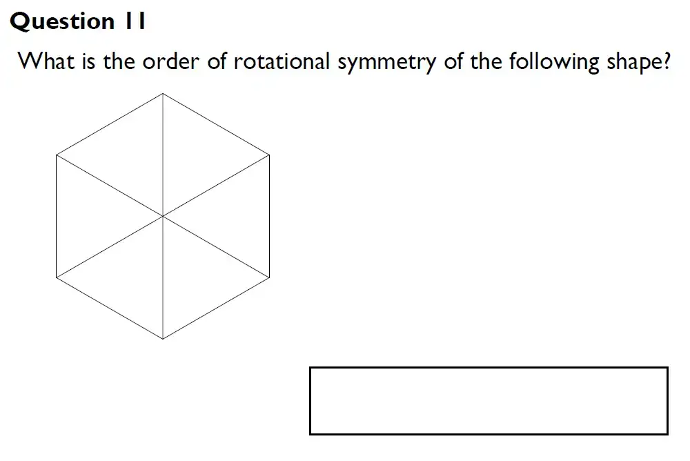 Question 11 - King's High Warwick 11 Plus Maths Entrance Exam Paper 2024