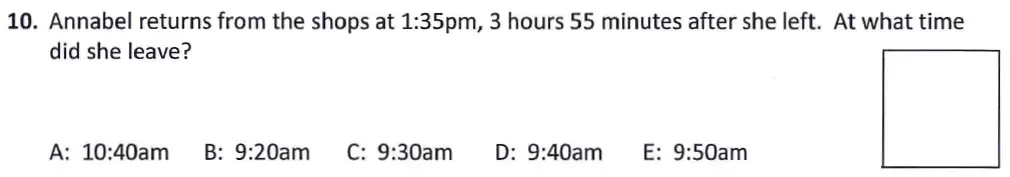 Question 10 - Latymer Upper School 11 Maths Sample Paper 1 2024