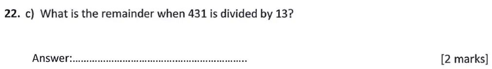 Question 22(c) - Latymer Upper School - 11 Plus Exam Maths Sample Paper 1 - 2025