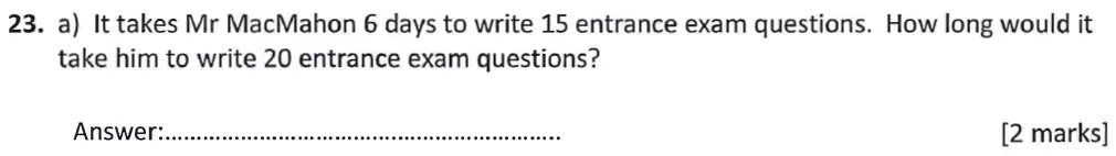 Question 23(a) - Latymer Upper School 11 Maths Sample Paper 1 2024