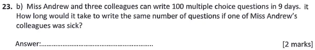 Question 23(b) - Latymer Upper School 11 Maths Sample Paper 1 2024