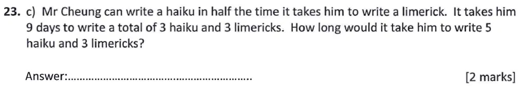Question 23(c) - Latymer Upper School 11 Maths Sample Paper 1 2024