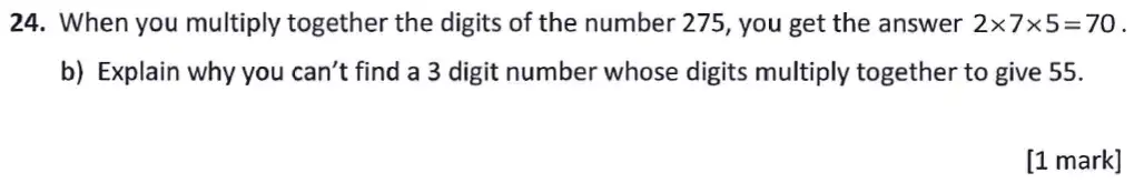 Question 24(b) - Latymer Upper School - 11 Plus Exam Maths Sample Paper 1 - 2025