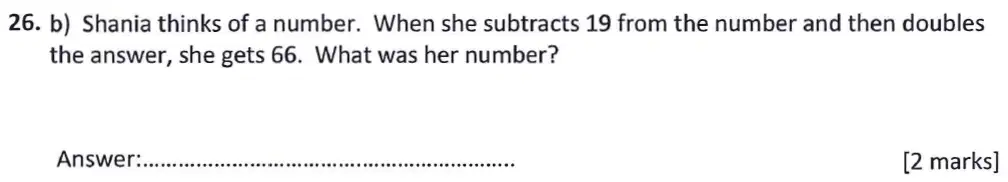 Question 26(b) - Latymer Upper School - 11 Plus Exam Maths Sample Paper 1 - 2025
