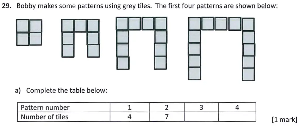 Question 29(a) - Latymer Upper School - 11 Plus Exam Maths Sample Paper 1 - 2025