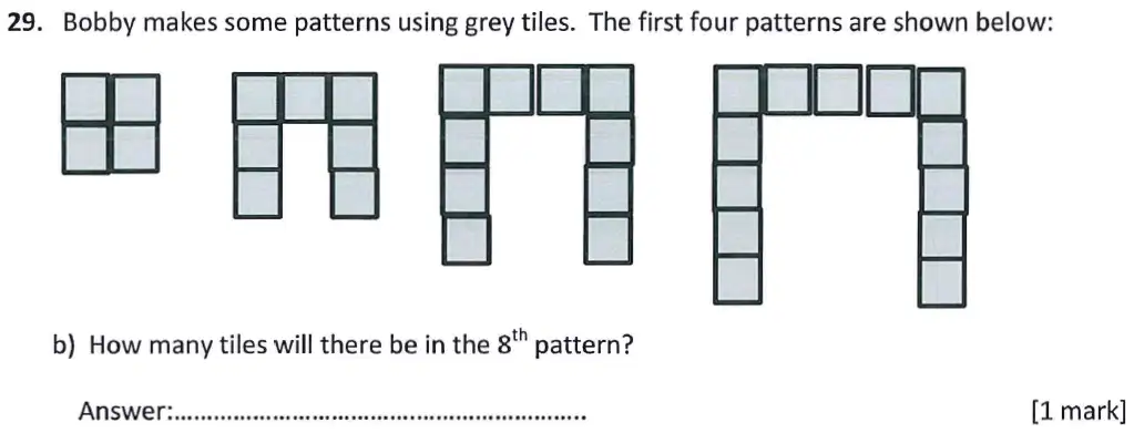Question 29(b) - Latymer Upper School - 11 Plus Exam Maths Sample Paper 1 - 2025