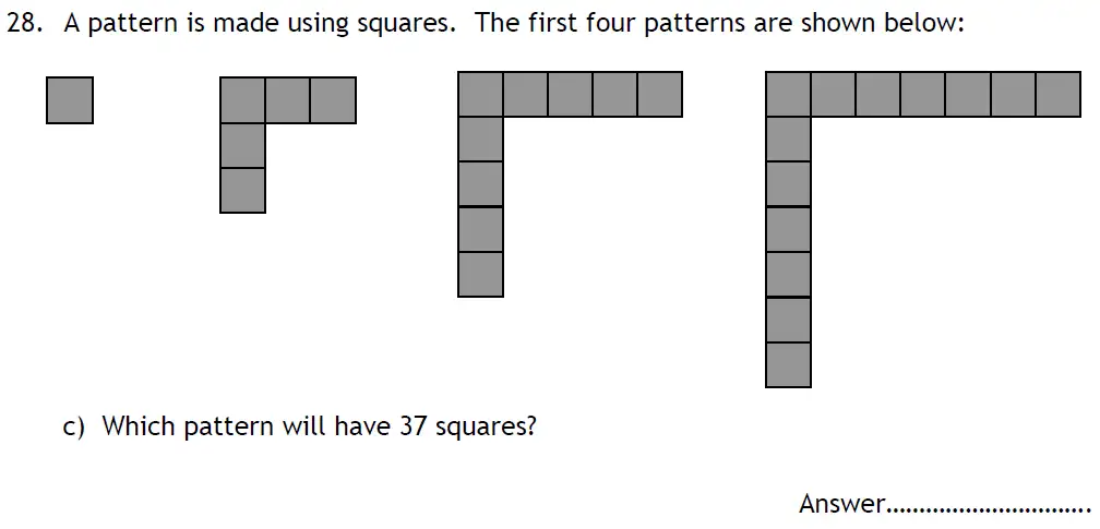 Question 28c - Latymer Upper School - 11 Plus Exam Maths Sample Paper 2 - 2025