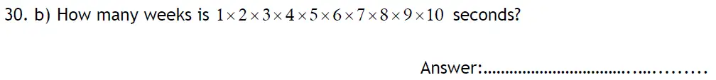 Question 30b - Latymer Upper School - 11 Plus Exam Maths Sample Paper 2 - 2025