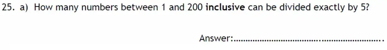 Question 25(a) - Latymer Upper School - 11 Plus Maths Sample Paper 2 - 2026