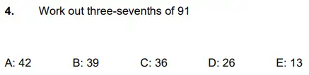 Question 4 - Latymer Upper School 11 Plus Maths Sample Paper – 2022