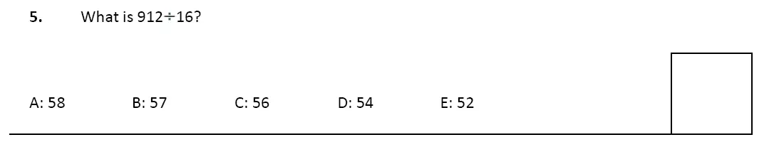 Question 5 - Latymer Upper School 11 Plus Maths Sample Paper 1 – 2023