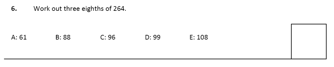 Question 6 - Latymer Upper School 11 Plus Maths Sample Paper 1 – 2023