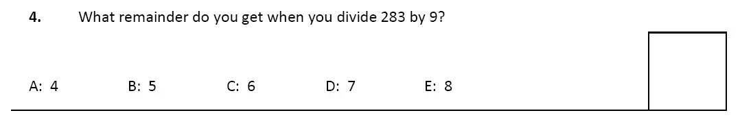 Question 4 - Latymer Upper School - 11 Plus Maths Sample Paper 2 – 2023