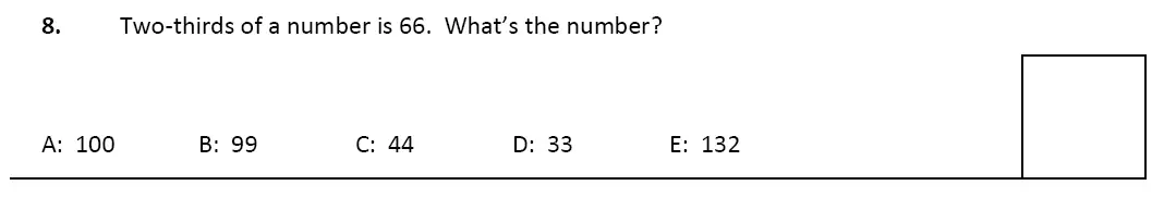 Question 8 - Latymer Upper School - 11 Plus Maths Sample Paper 2 – 2023