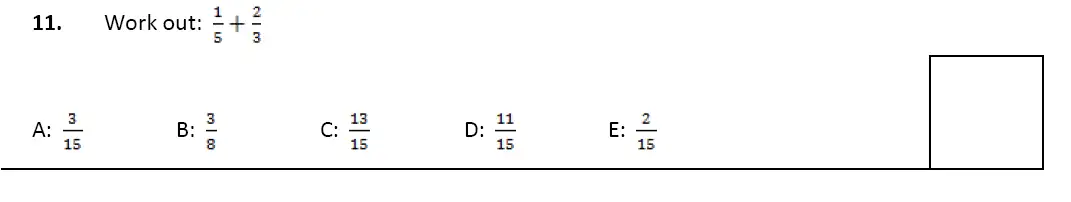 Question 11 - Latymer Upper School - 11 Plus Maths Sample Paper 2 – 2023