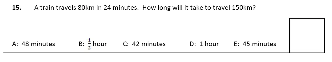 Question 15 - Latymer Upper School - 11 Plus Maths Sample Paper 2 – 2023