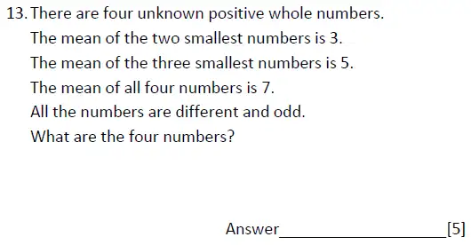 Question 13 - Magdalen College School - 11+ Maths Sample Paper