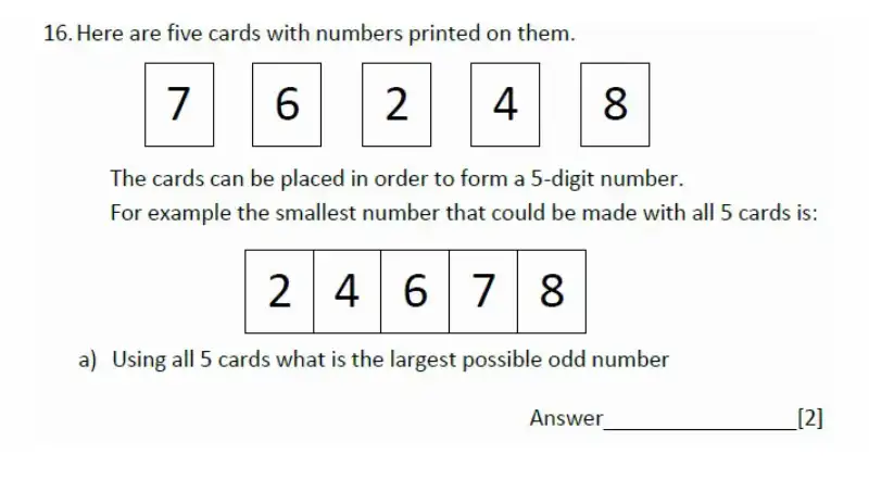 Question 16(a) - Magdalen College School – 11+ Maths Sample Paper - 2026