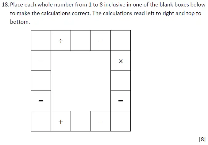 Question 18 - Magdalen College School – 11+ Maths Sample Paper - 2025