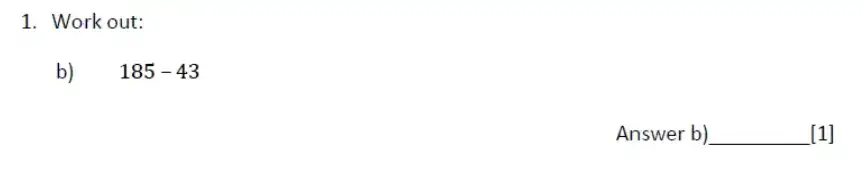 Question 1(b) - Magdalen College School – 11+ Maths Sample Paper - 2026