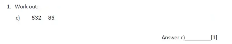 Question 1(c) - Magdalen College School – 11+ Maths Sample Paper - 2026