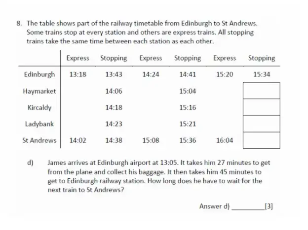 Question 8(d) - Magdalen College School – 11+ Maths Sample Paper - 2026