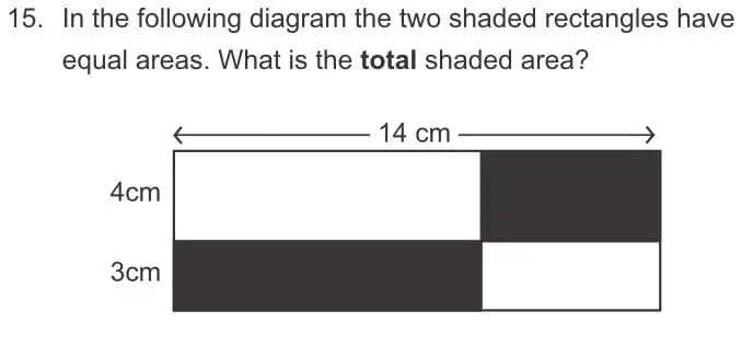 Question 15 - The Manchester Grammar School 11 Plus Papers Arithmetic A – 2017