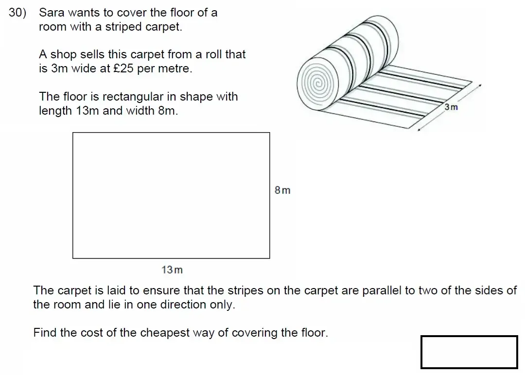 Question 30 - Manchester High School for Girls - 11+ Maths Entrance Exam Sample Paper - 2022
